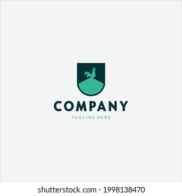 mountain chicken logo design template elements