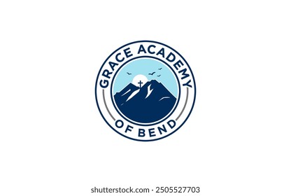 Mountain Church emblem logo design