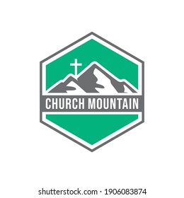 Mountain Church Logo Simple, Classic And Modern