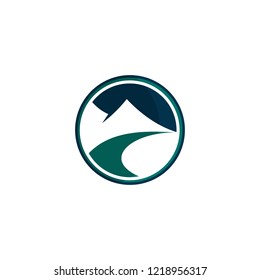 Mountain Circle Landscaping Creative Abstract Vector Logo