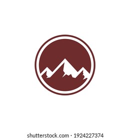 mountain circle logo vector modern simple sophisticated concepts