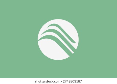 Mountain in circle tehnology logo