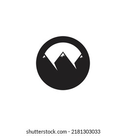 Mountain Cirlce Vector Logo Design