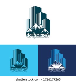 Mountain City Logo Design Stock Vector (royalty Free) 1726179265 