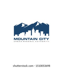 mountain city logo design concept.