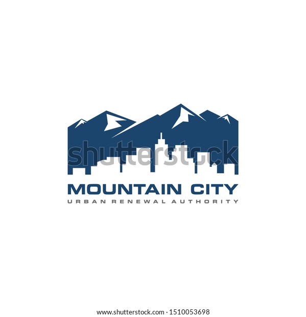 Mountain City Logo Design Concept Stock Vector (royalty Free 