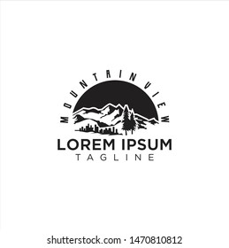 Mountain city logo design vector template. Mountain Outdoor Logo Design ,Hiking, Camping Expedition And Outdoor Adventure
