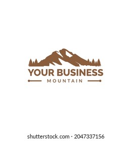 mountain classic emblem badge mature logo design