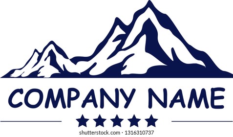 mountain cliff logo