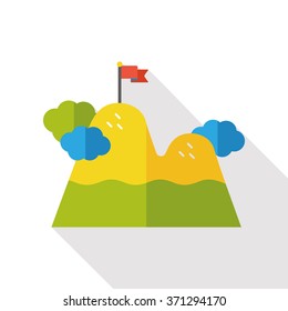 mountain climb flat icon