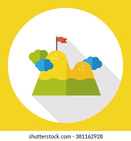 mountain climb flat icon