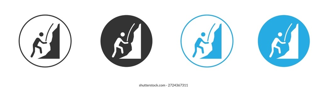 Montanha subir ícones elemento de design. ilustração vetorial sobre fundo branco.