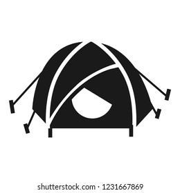 Mountain climb tent icon. Simple illustration of mountain climb tent vector icon for web design isolated on white background