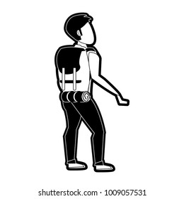Mountain climber cartoon
