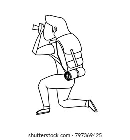 Mountain climber cartoon