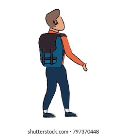 Mountain climber cartoon