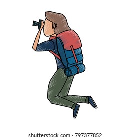 Mountain climber cartoon