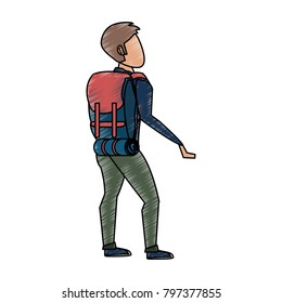 Mountain climber cartoon