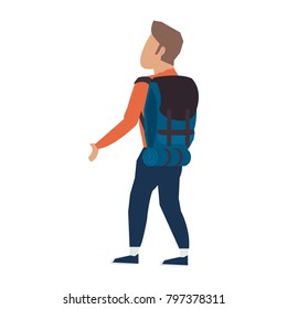 Mountain climber cartoon