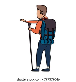 Mountain climber cartoon
