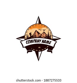 Mountain climber logo design is unique and modern