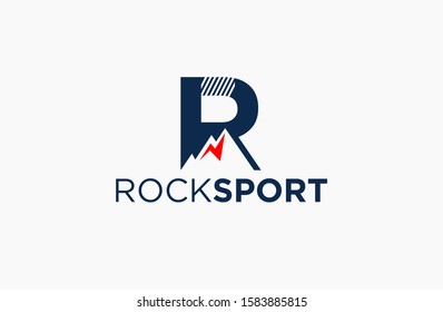 Mountain climber logo icon design template vector elements for your company brand. smart technology