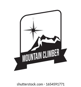 Mountain climber logo for your community