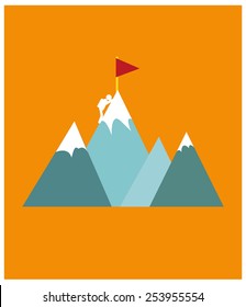 Mountain climber poster design 