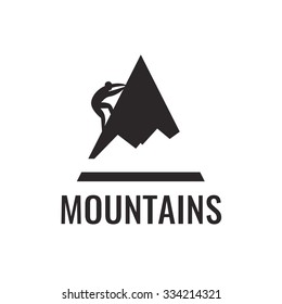 Mountain Climber Vector Icon Stock Vector (Royalty Free) 334214321 ...