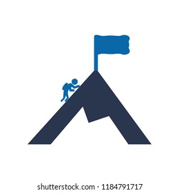 Mountain climber Vector illustration.