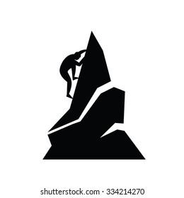 Mountain climber. Vector illustration.