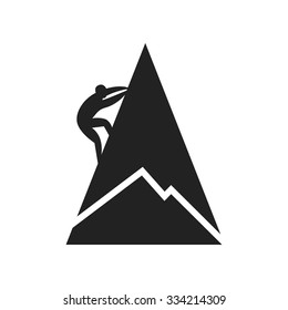 Mountain climber. Vector illustration.