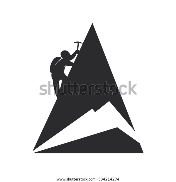 Mountain Climber Vector Illustration Stock Vector (Royalty Free) 334214294