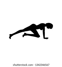 Mountain Climbers exercise workout silhouette