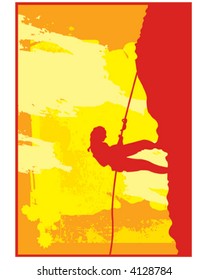 Mountain Climbing 2 Silhouette