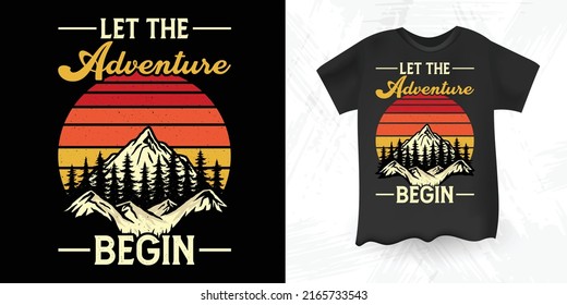 Mountain Climbing Climber Gift Funny Retro Vintage  Climbing T-shirt Design