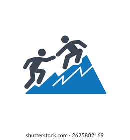 Mountain Climbing Icon Isolated On White Background