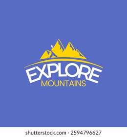mountain climbing logo vector illustration design