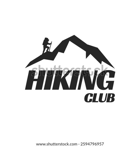 mountain climbing logo vector illustration design