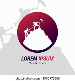 Socios de escalada de montaña, logotipo de equipo