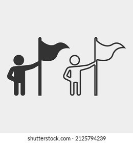 Bergsteigen, Vektorsymbol 