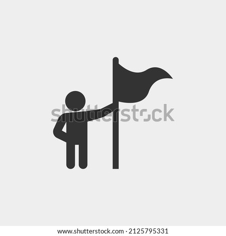 Mountain climbing vector icon illustration sign 
