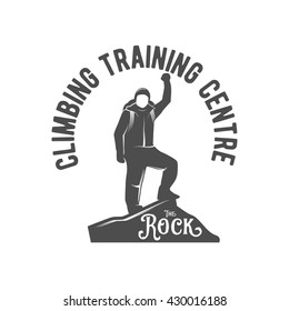 Mountain climbing vintage logo
