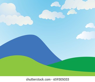 Mountain with cloud