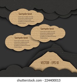 Mountain with cloud.Vector design template