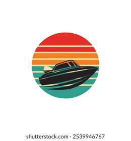 Mountain Coconut Tree Retro Vintage Background Vector Silhouette
