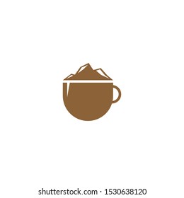 Mountain Coffee graphic design template simple illustration