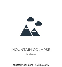 Mountain colapse icon vector. Trendy flat mountain colapse icon from nature collection isolated on white background. Vector illustration can be used for web and mobile graphic design, logo, eps10