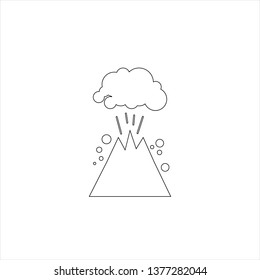 Mountain Colapse vector icon isolated on transparent background,