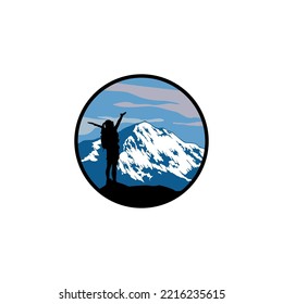 Colección de montaña. Ilustración del vector de logotipo